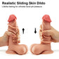 8 inch realistic dildo with real foreskin