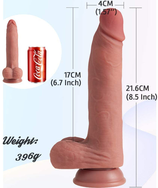 8 Inch Realistic Uncircumcised Dildo