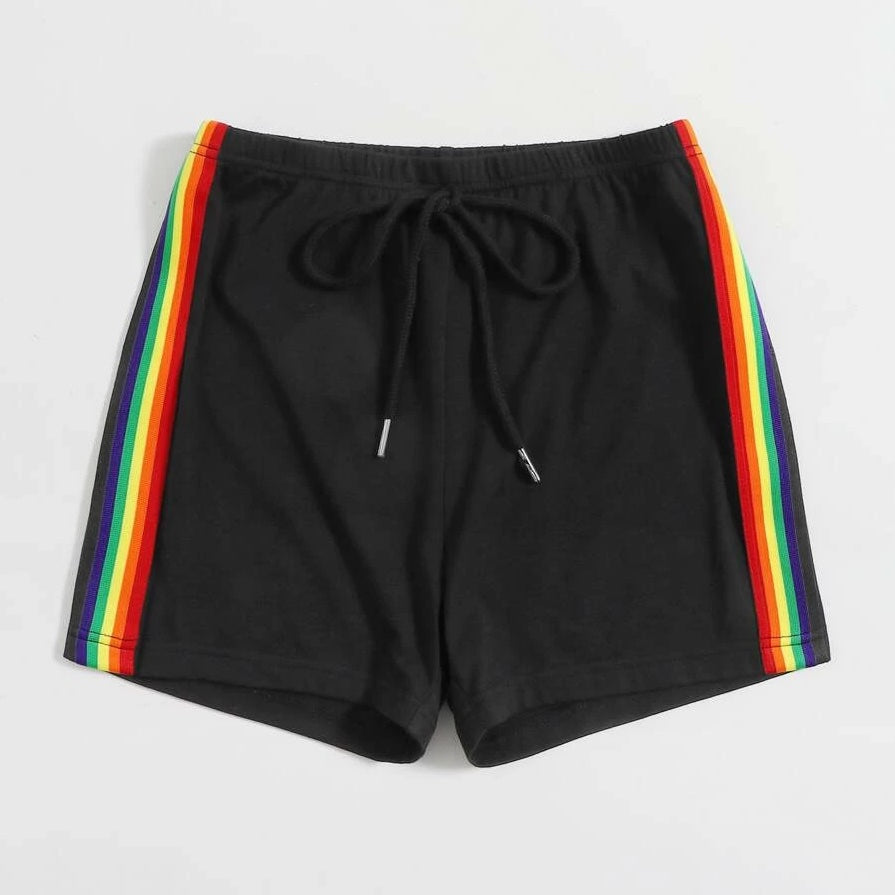 Rainbow Striped Shorts with Drawstrings - 30.00 with free shipping on Gays+ Store 