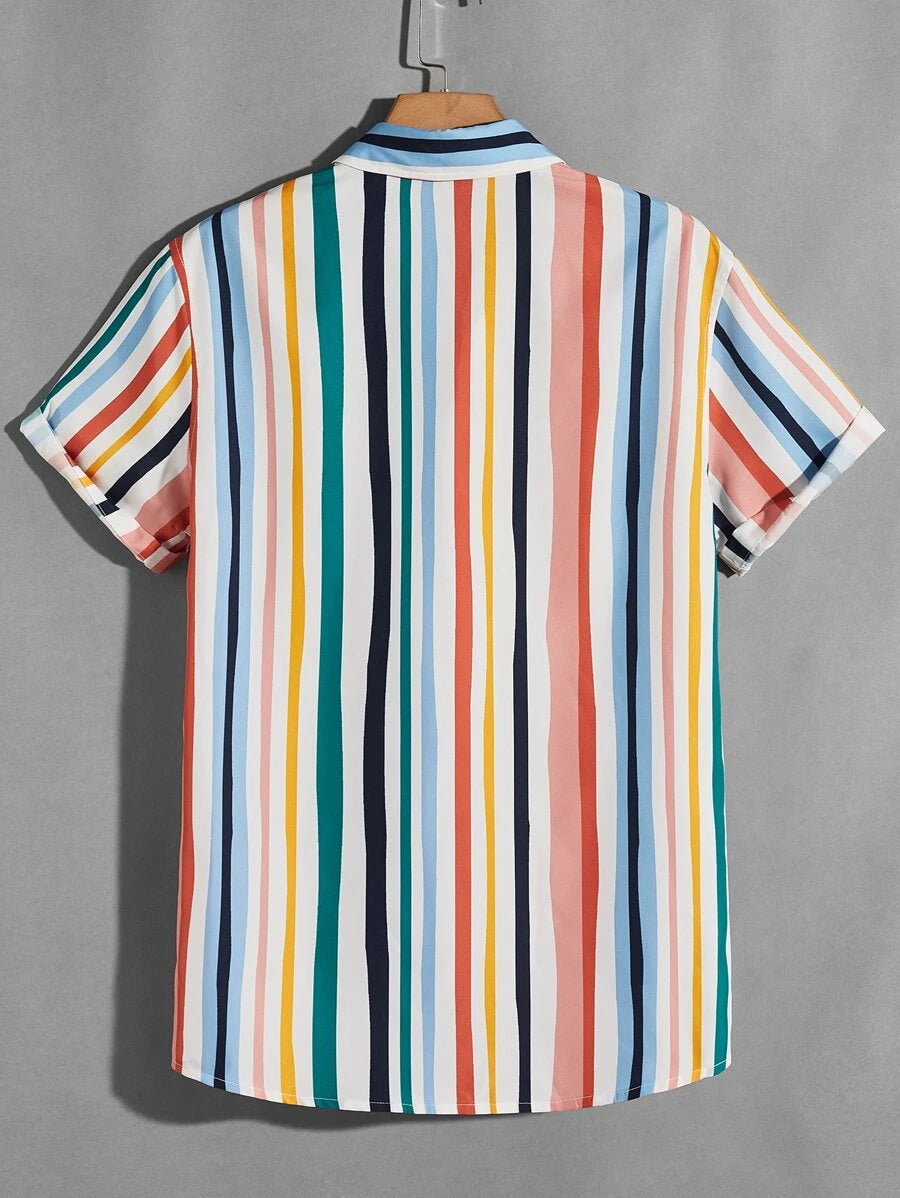 Rainbow Stripe Shirt - 45.00 with free shipping on Gays+ Store 
