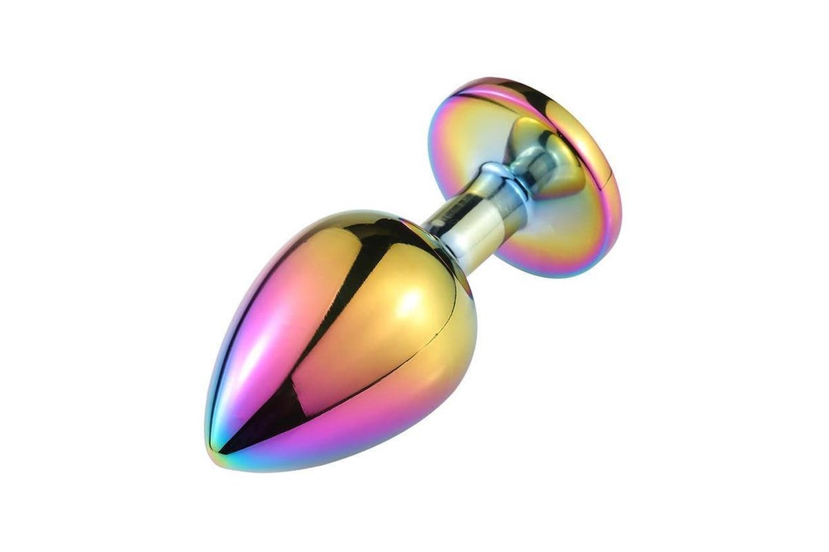 Rainbow Stainless Steel Butt Plug - 14.99 with free shipping on Gays+ Store 
