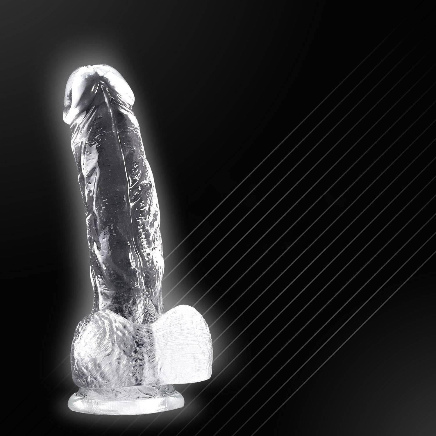 8 Inch Realistic Clear Ice Dildo - Gays+ Store