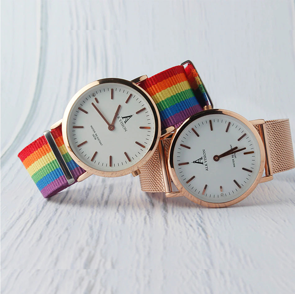 Gold Steel Pride Watch - 49.99 with free shipping on Gays+ Store 