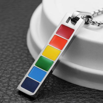 Mens Rainbow Necklace - 11.99 with free shipping on Gays+ Store 
