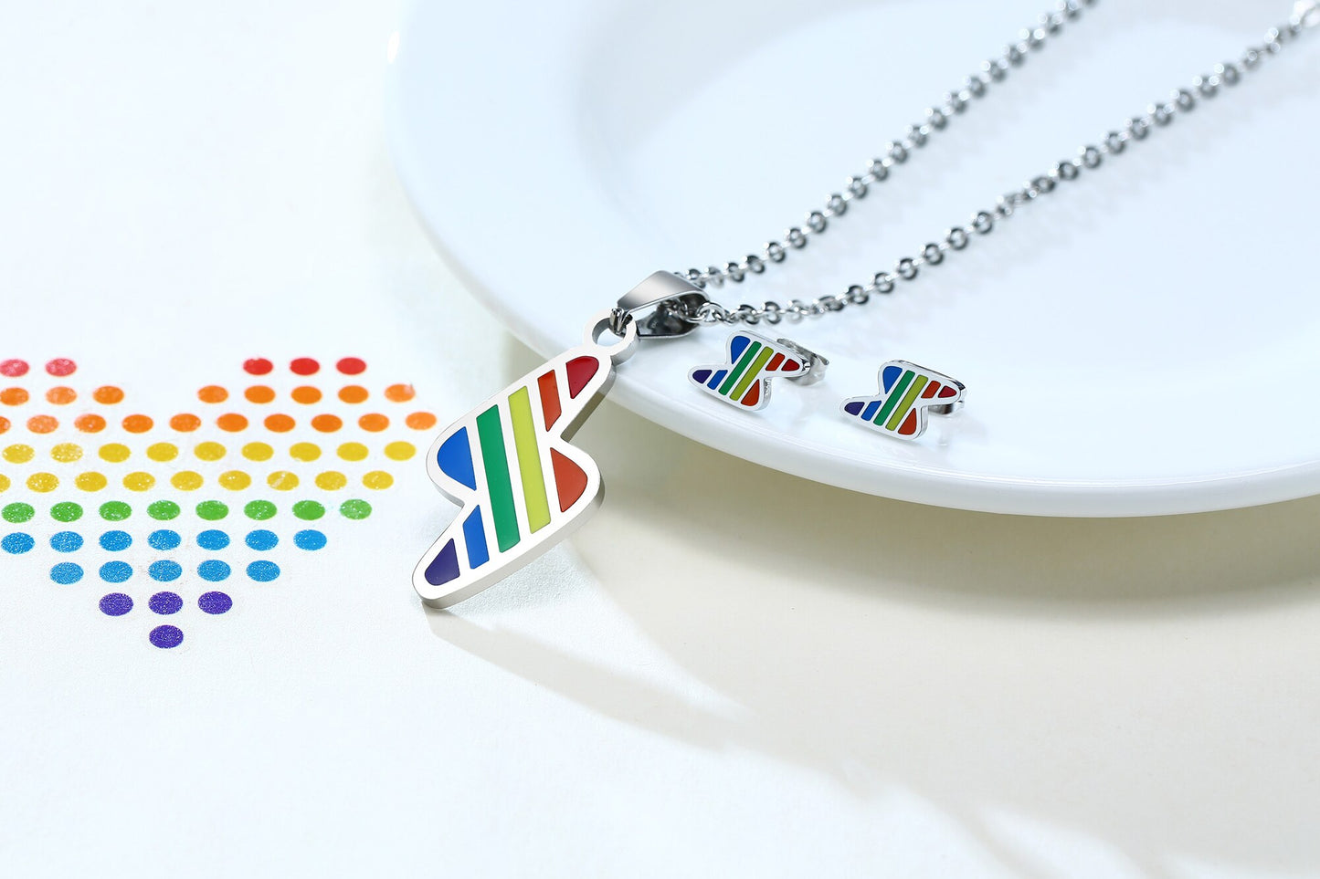 Rainbow Lightning Pendant - 11.99 with free shipping on Gays+ Store 