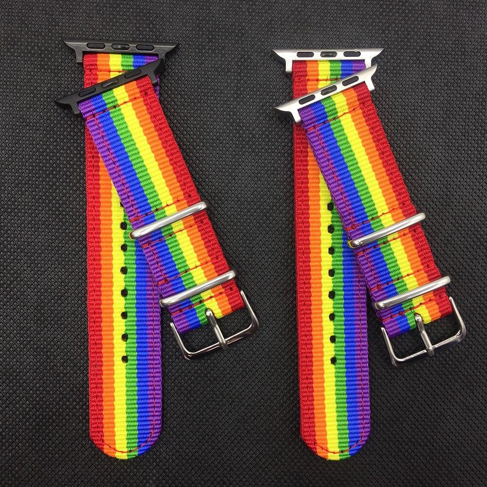 Fabric Rainbow Apple Watch Strap - Gays+ Store