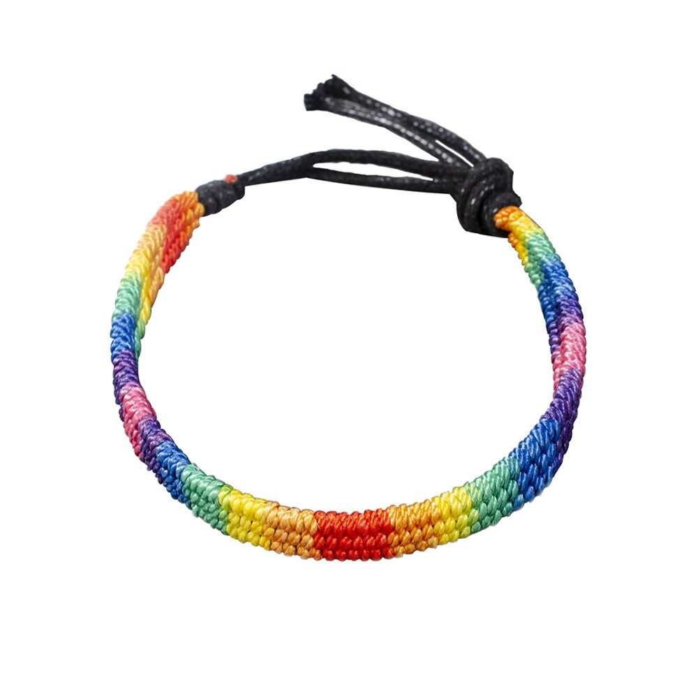 Hand Braided Gay Rainbow Bracelet - 18.99 with free shipping on Gays+ Store 