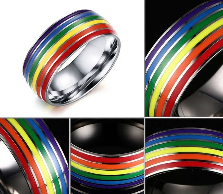 Rainbow Pride Ring - 18.99 with free shipping on Gays+ Store 