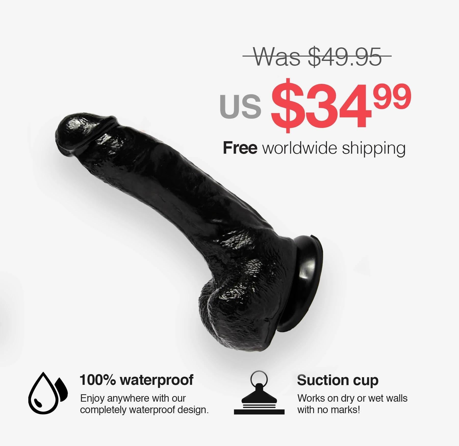 Realistic 7 Inch Black Dildo - Gays+ Store
