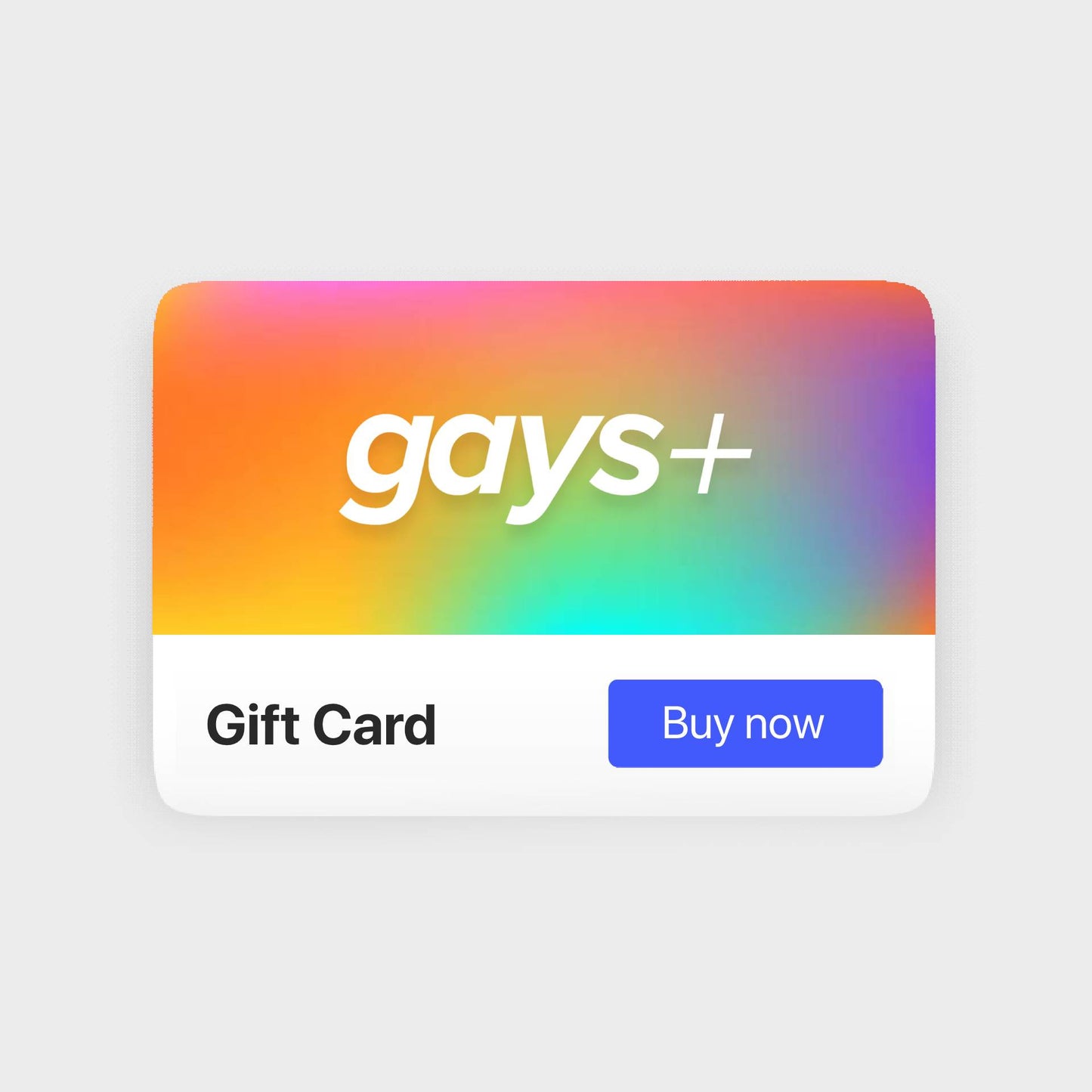 Gays+ Store gift card