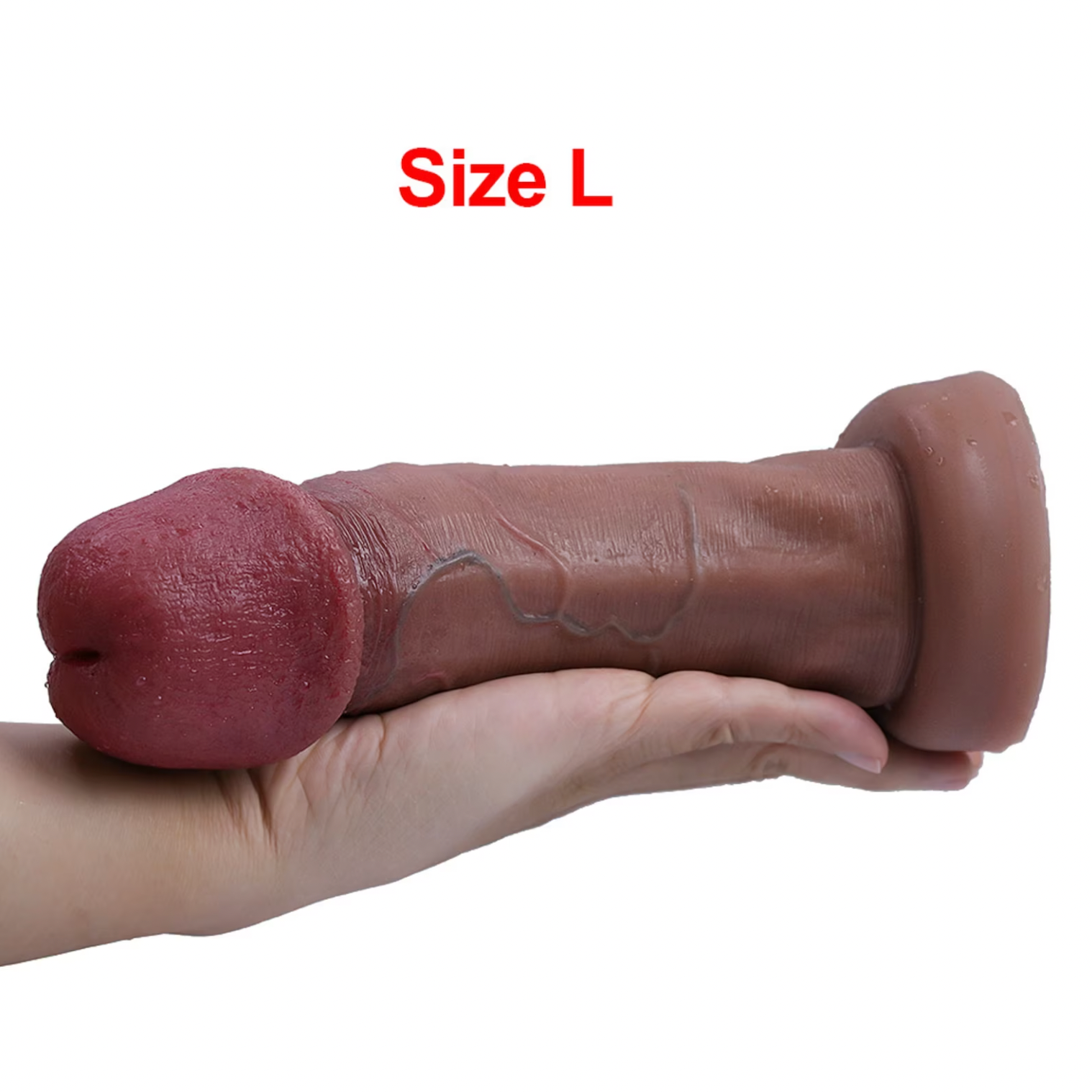 Very realistic dildo with big glans 8.7 inches