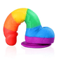 Very realistic rainbow pride dildo