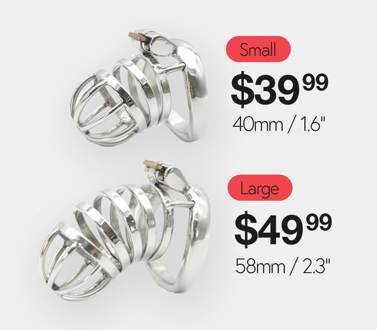 Stainless Steel Chastity Cage - Gays+ Store