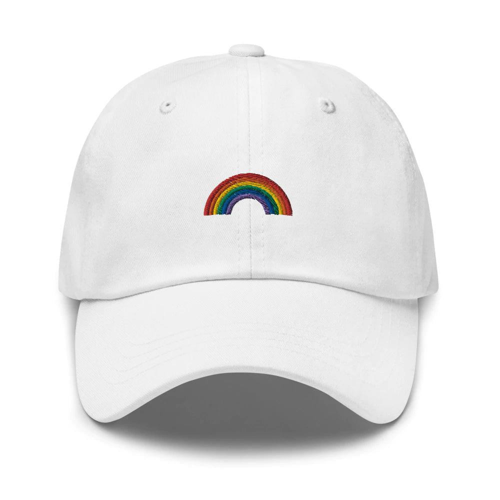 Classic Rainbow Embroidered Dad Hat - Gays+ Store