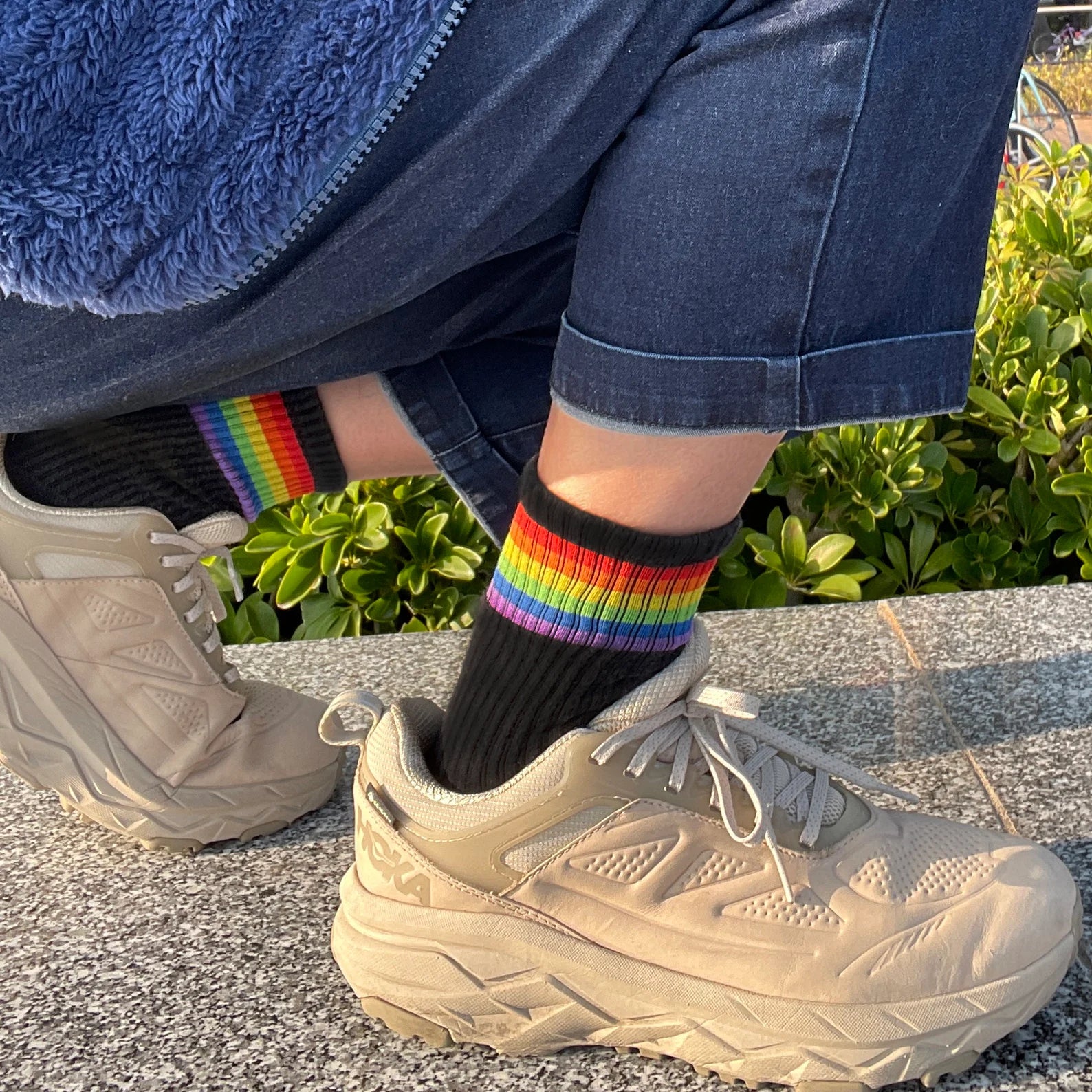 Rainbow Cotton Crew Socks - 19.99 with free shipping on Gays+ Store 