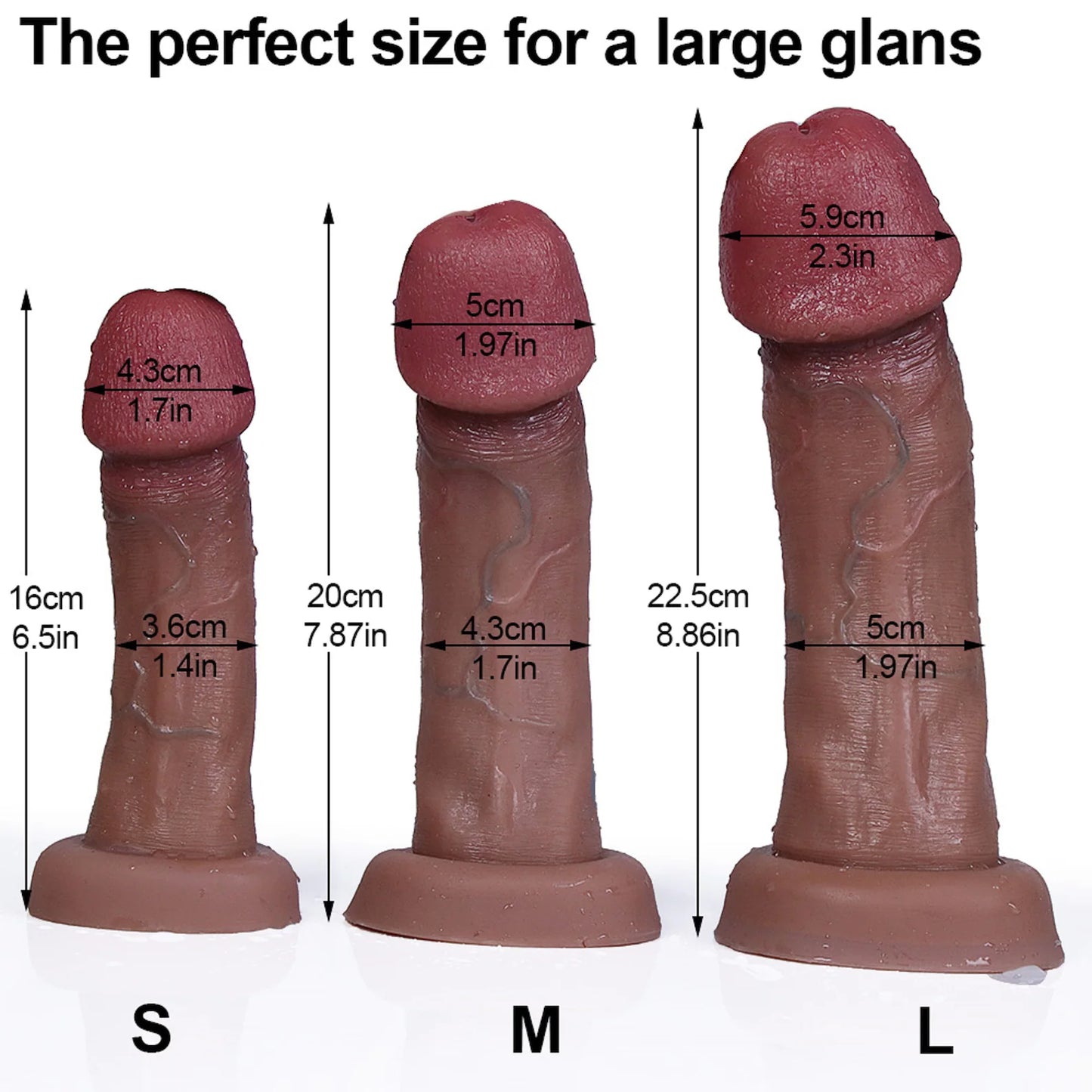 Most realistic penis dildo with big head