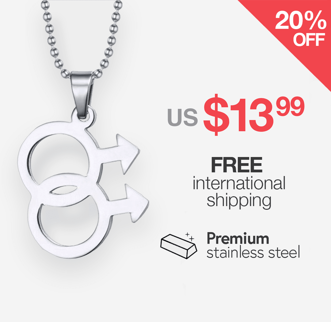 Stainless Steel Gay Pride Necklace - Gays+ Store