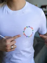'Love Is Love' Embroidered Shirt – photo 1