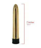 Shiny 7 Inch Gold/Silver Vibrator – photo 2