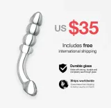 7.7 Inch Curved Glass Dildo – photo 1
