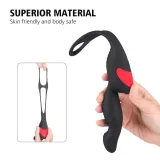 3-in-1 Silicone Prostate Massager with Cock & Ball Rings – photo 6