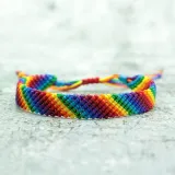 Hand Braided Gay Pride Bracelet – photo 4