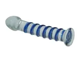 7 Inch Blue Glass Spiral Dildo – photo 3