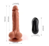 Realistic 8 Inch Remote Vibrating Dildo – photo 2