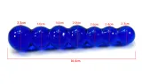 6.5 Inch Blue Crystal Beads Dildo – photo 2
