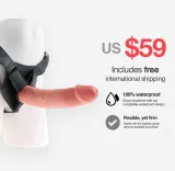 9 Inch Strap On Realistic Dildo Harness – photo 1