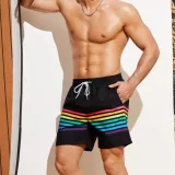 Rainbow Stripe Swim Trunks – photo 1