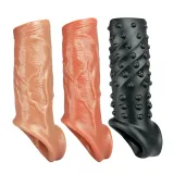 Flesh and black silicone extender sleeves – photo 1