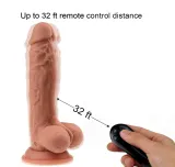 Realistic 8 Inch Remote Vibrating Dildo – photo 3