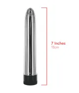 Shiny 7 Inch Gold/Silver Vibrator – photo 3
