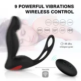 3-in-1 Silicone Prostate Massager with Cock & Ball Rings – photo 5