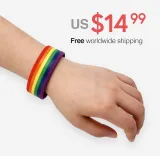 Rainbow Pride Rubber Bracelet – photo 2