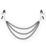 Nipple clamps with three black chains – photo 3