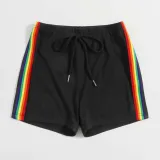 Rainbow Striped Shorts with Drawstrings – photo 2