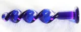 7 Inch Blue Crystal Spiral Dildo – photo 4