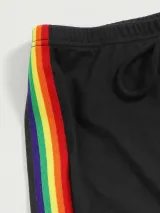 Rainbow Striped Shorts with Drawstrings – photo 4