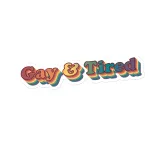 Retro Gay And Tired Sticker – photo 1