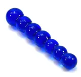 6.5 Inch Blue Crystal Beads Dildo – photo 3
