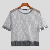 Silver Mesh See Through Crop Top – photo 1