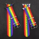 Fabric Rainbow Apple Watch Strap – photo 1