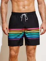 Rainbow Stripe Swim Trunks – photo 5