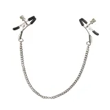 Silver nipple clamps with a single chain – photo 2