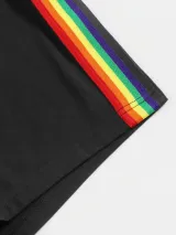 Rainbow Striped Shorts with Drawstrings – photo 3