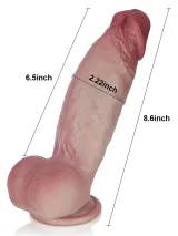 Kimi size diagram: 8.6 inches overall, 6.5 inches insertable and 2.22 inches wide – photo 2