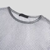 Silver Mesh See Through Crop Top – photo 3