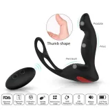 3-in-1 Silicone Prostate Massager with Cock & Ball Rings – photo 3
